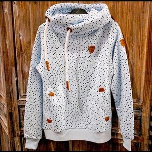 Artemis Light Blue Polka Dot Hoodie